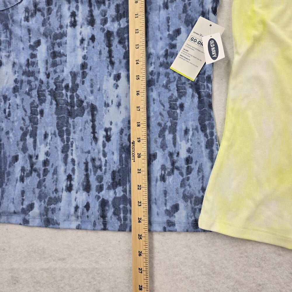 NWT Lot Of 2 Old Navy Active Go-Dry Lightweight Tank Tops Tie Dye Racerback M - Picture 8 of 8